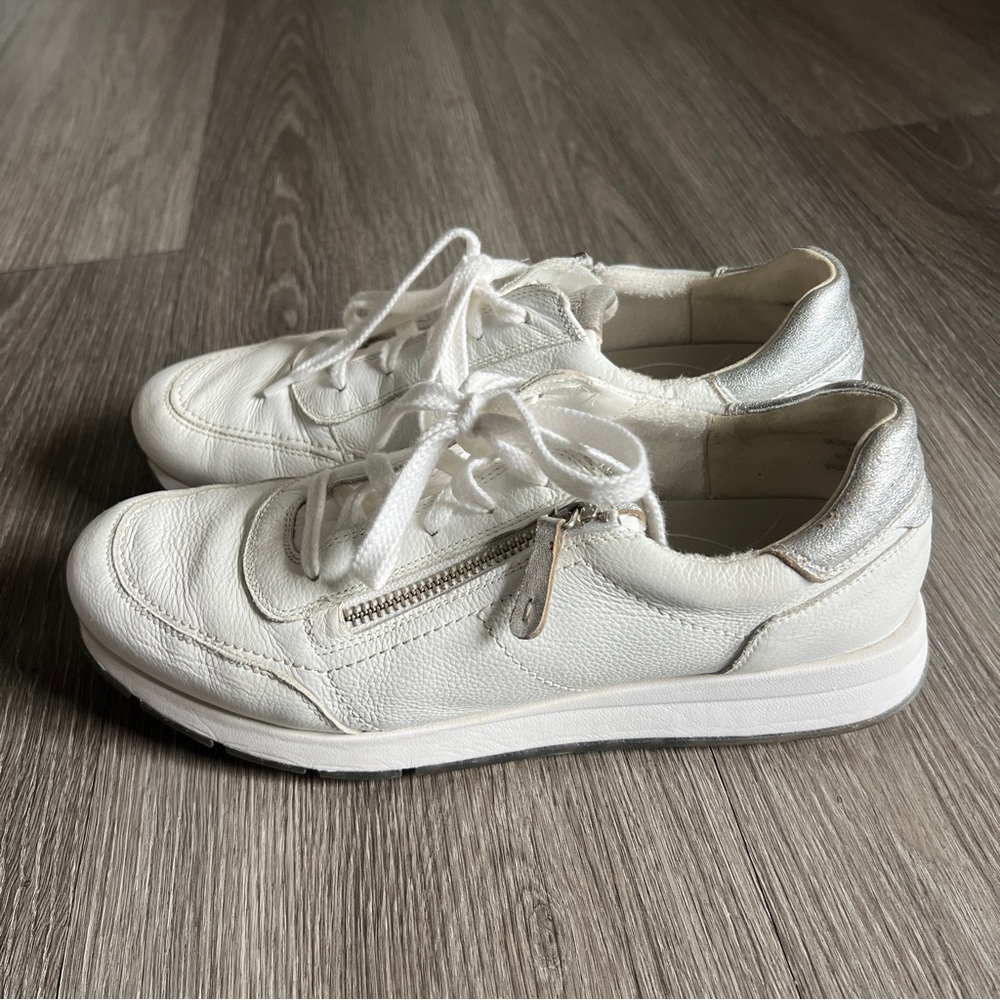 Paul Green White Leather Athletic Shoes UK Size 6 1/2